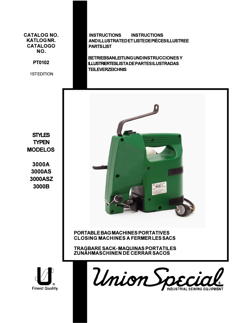 Image de la première page du manuel de l'appareil 3000ASZ