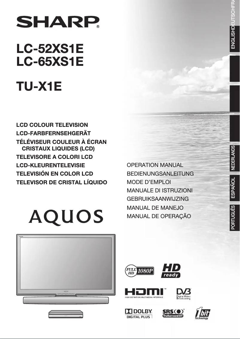 Page n°1 - Manuel utilisateur Sharp LC-65XS1E