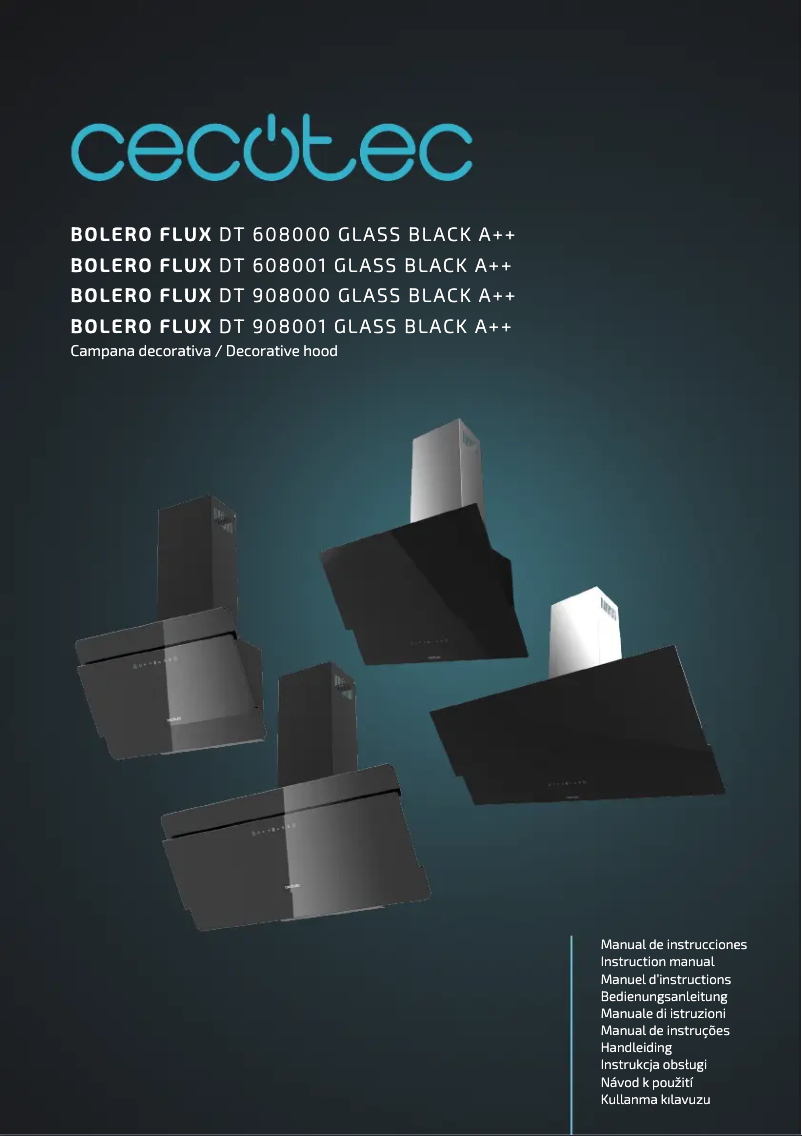 Page 1 de la notice Manuel utilisateur Cecotec Bolero Flux DT 608000