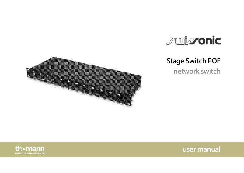 Page n°1 - Manuel utilisateur Swissonic Stage Switch POE
