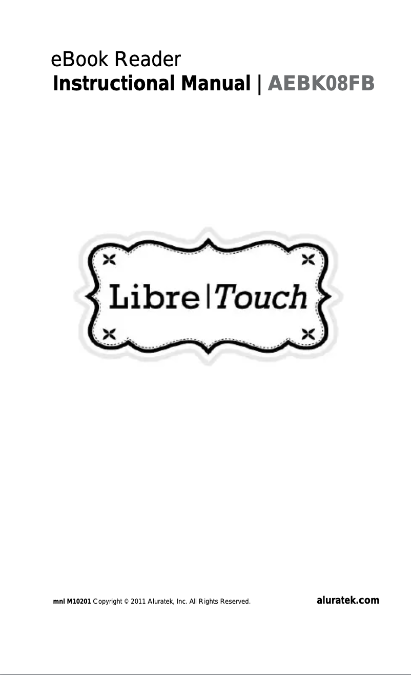 Page n°1 - Manuel utilisateur Aluratek Libre-Touch AEBK08FB
