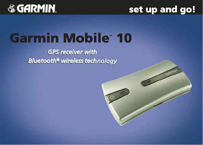 Page n°1 - Guide d'installation Garmin Mobile 10