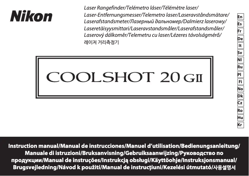 Page 1 de la notice Manuel utilisateur Nikon CoolShot 20 GII