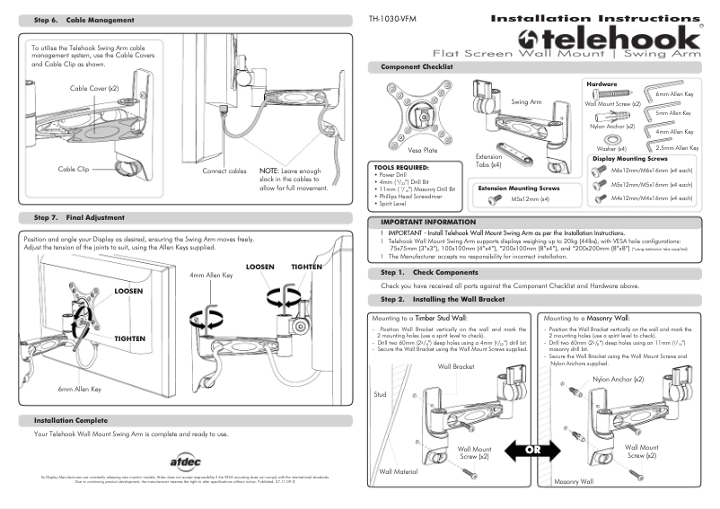 Image de la première page du manuel de l'appareil TH-1030-VFM