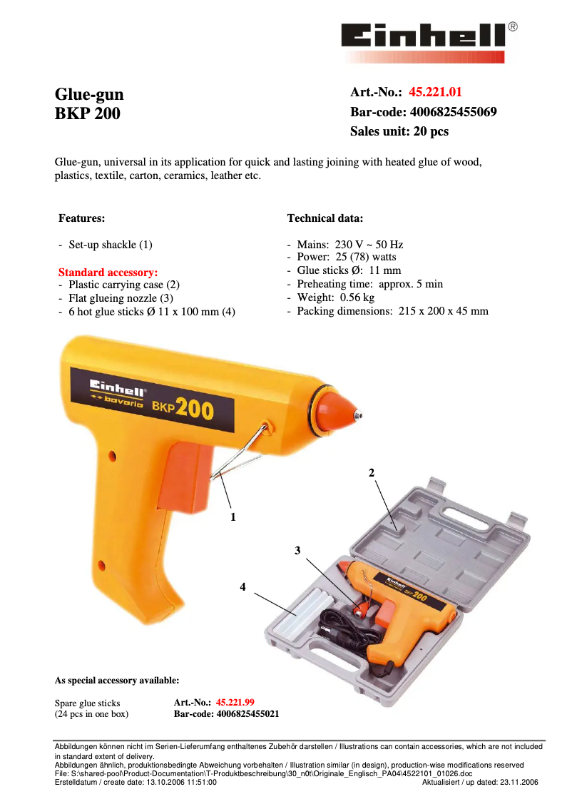 Image de la première page du manuel de l'appareil BKP 200