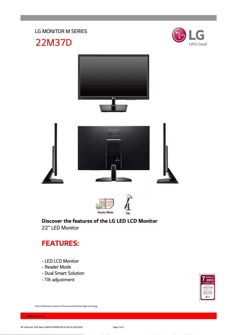 Image de la première page du manuel de l'appareil 22M37D