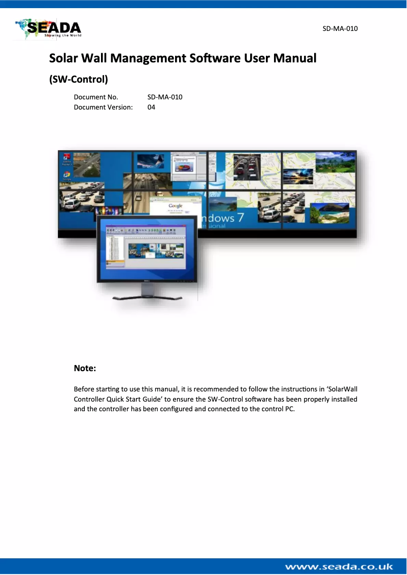 Image de la première page du manuel de l'appareil SW8004