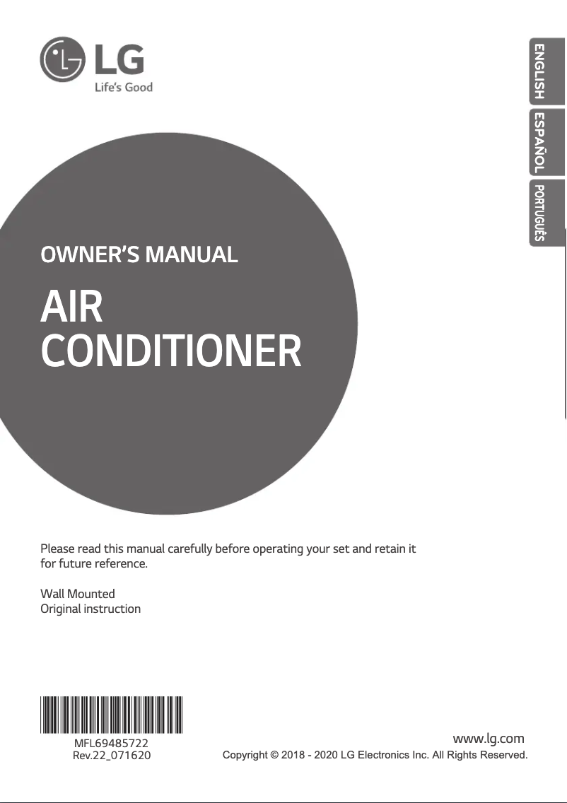 Image de la première page du manuel de l'appareil MULTI V ARNU12GSJN4