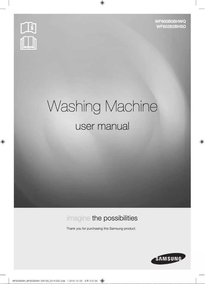 Image de la première page du manuel de l'appareil WF602B2BHSD