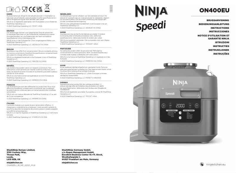 Page n°1 - Manuel utilisateur Ninja Speedi ON400EU