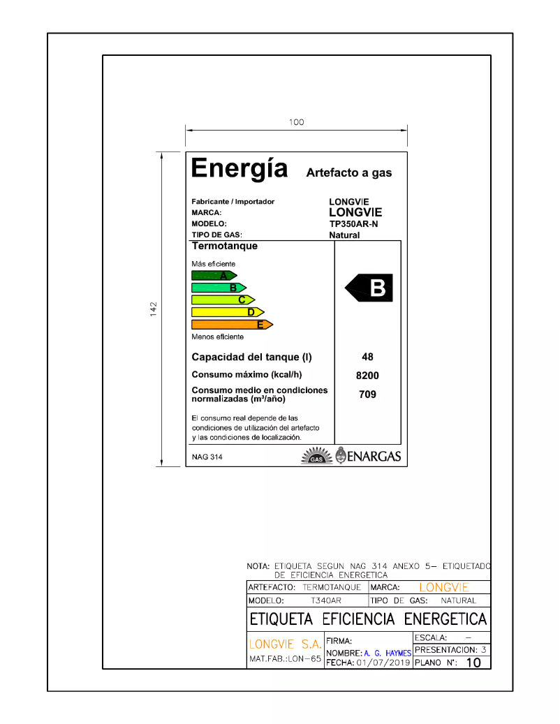 Image de la première page du manuel de l'appareil TP350AR