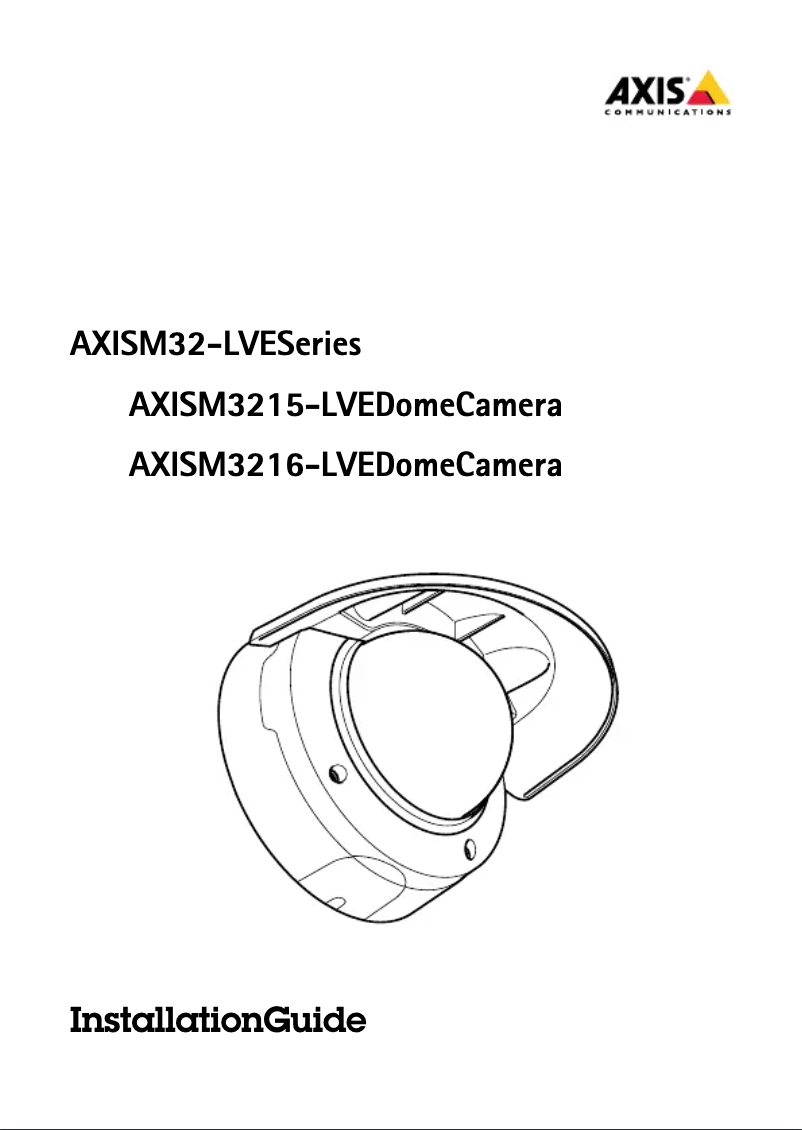 Page 1 de la notice Manuel utilisateur Axis M3216-LVE