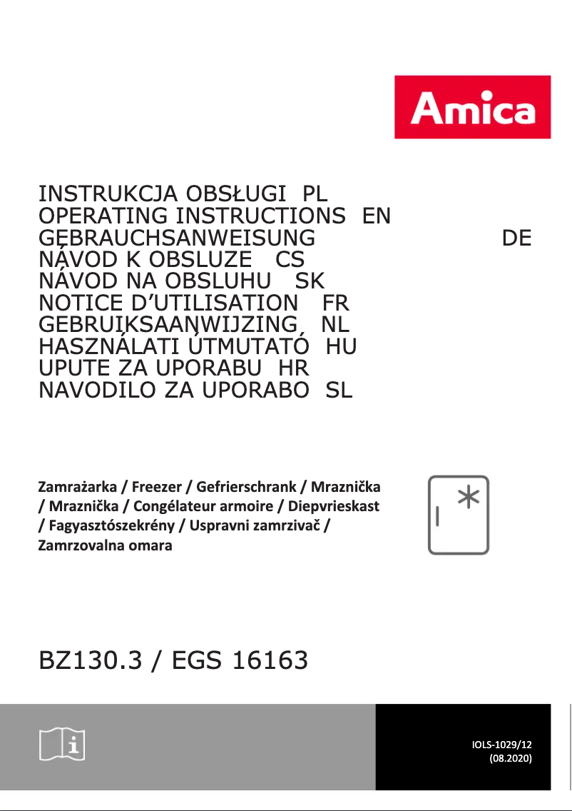 Página 1 del manual Ficha técnica Amica BZ138.4