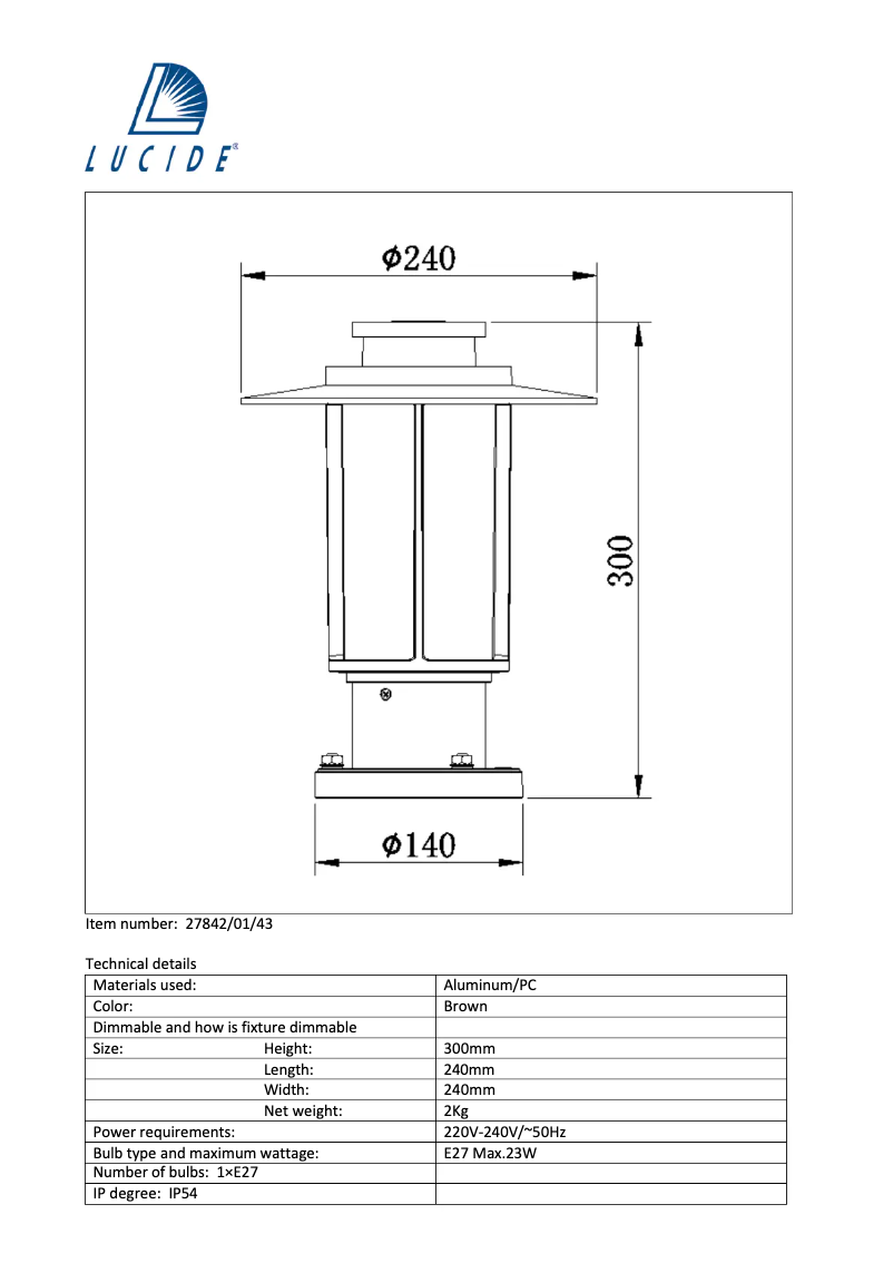 Image de la première page du manuel de l'appareil Goess 27842/01/43