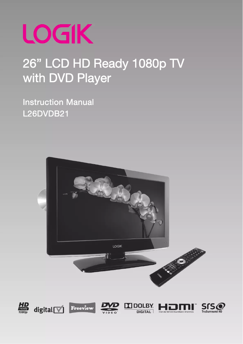 Página 1 del manual Manual de usuario Logik L26DVDB21