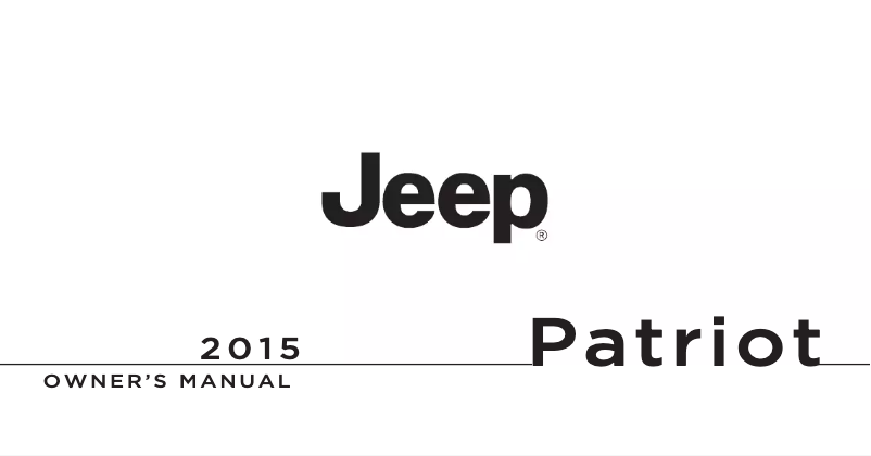 Page 1 de la notice Manuel utilisateur Jeep Patriot (2015)