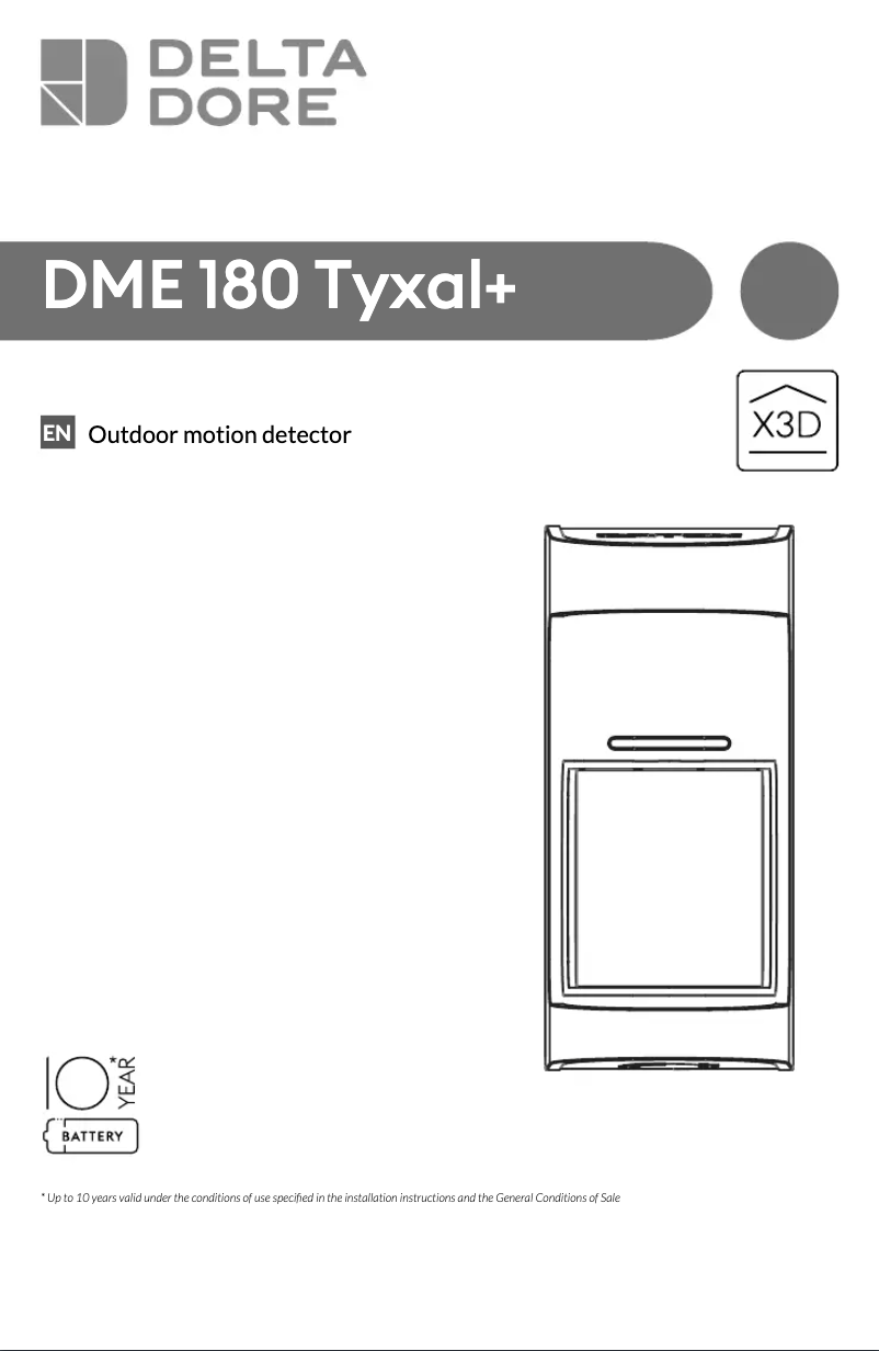 Page 1 de la notice Manuel utilisateur Delta Dore DME 180 Tyxal+