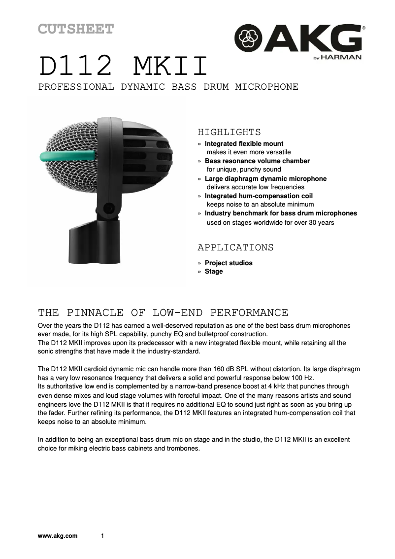 Image de la première page du manuel de l'appareil D112 MKII