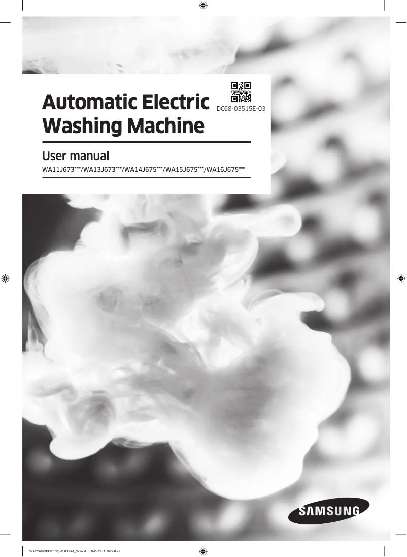 Page n°1 - Manuel utilisateur Samsung WA11J6730SS