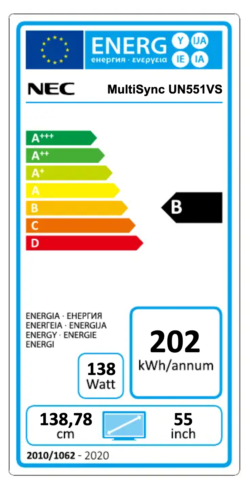 Imagen de la primera página del manual del dispositivo MultiSync UN551VS