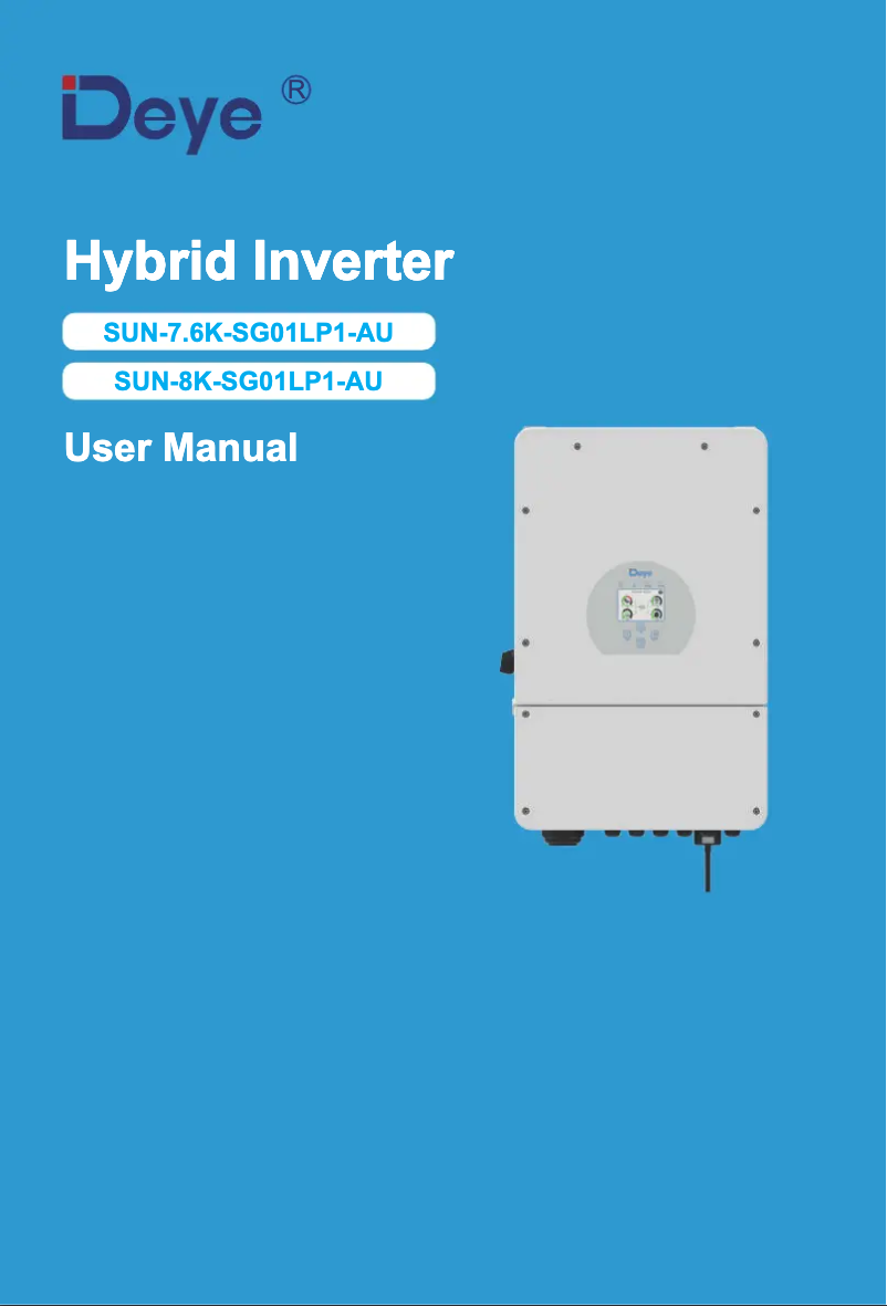 Imagen de la primera página del manual del dispositivo SUN-8K-SG05LP1-AU