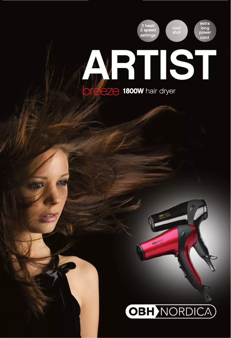 Page n°1 - Manuel utilisateur OBH Nordica Artist Breeze(5168