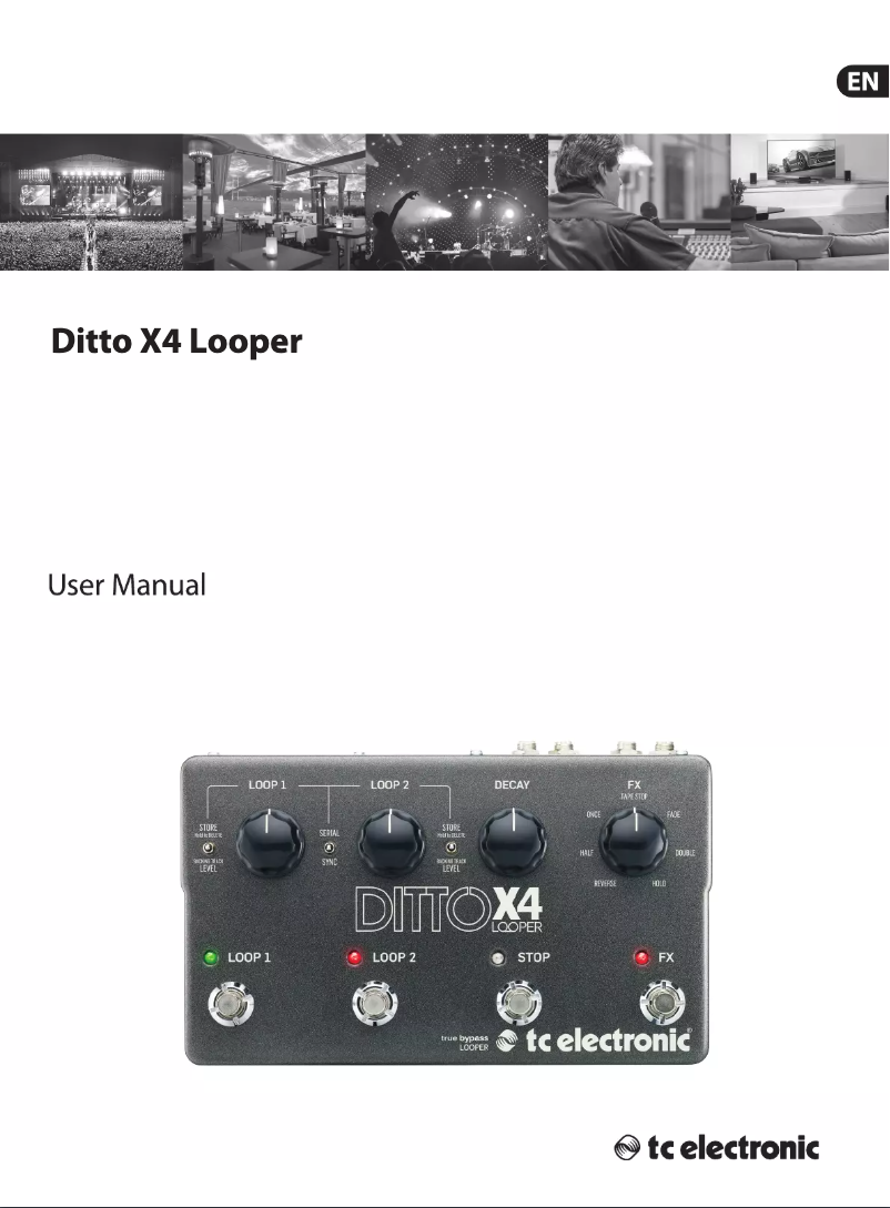 Page n°1 - Manuel utilisateur TC Electronic Ditto X4 Looper