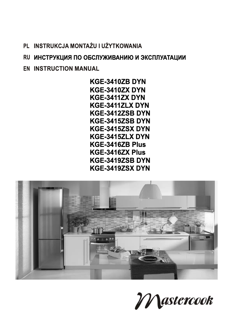 Page n°1 - Manuel utilisateur Mastercook KGE-3411ZX DYN