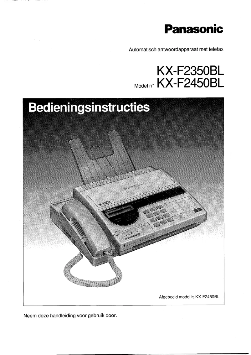 Image de la première page du manuel de l'appareil KX-F2450