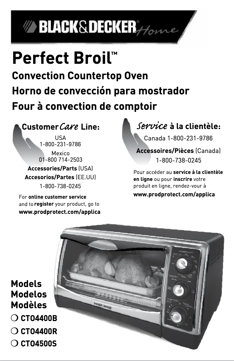 Page 1 de la notice Manuel utilisateur Black & Decker CTO4400B