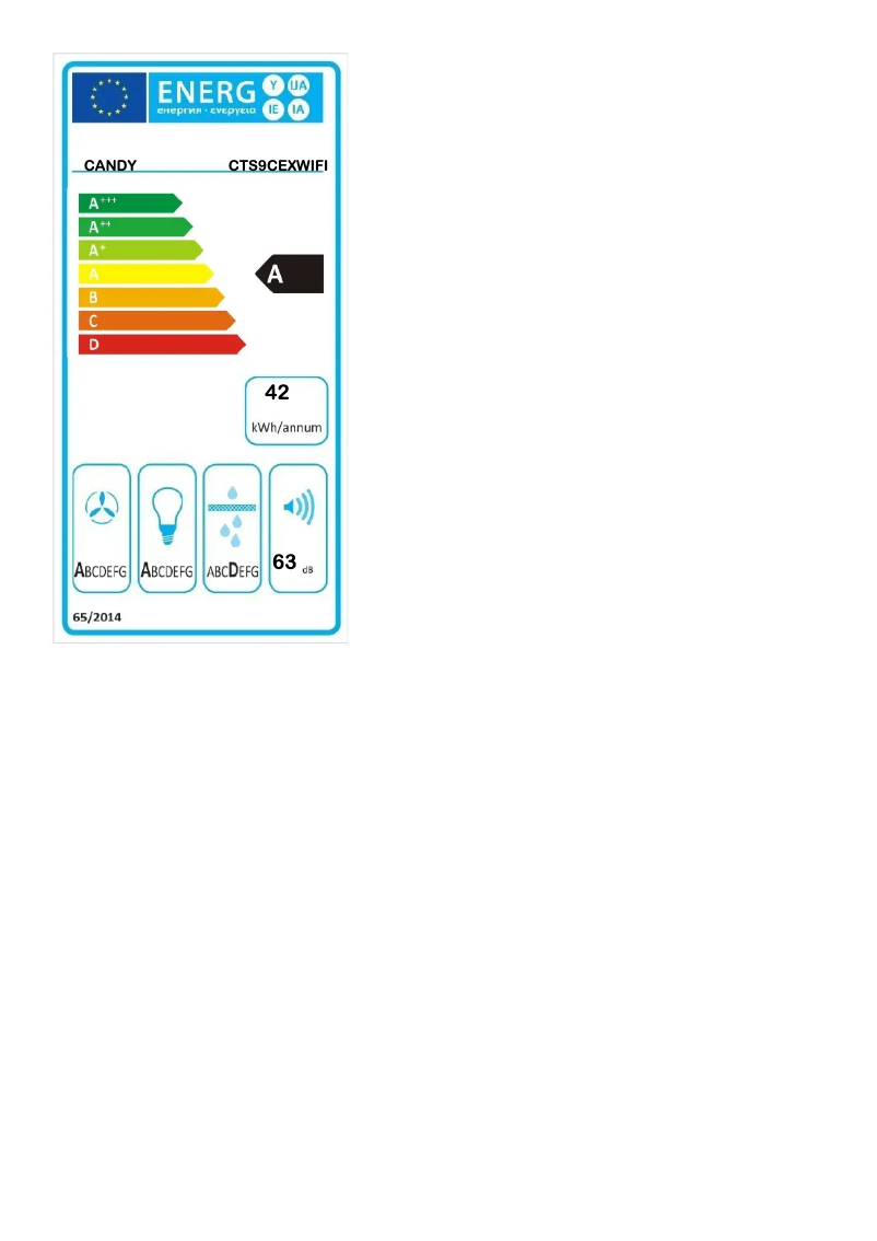 Image de la première page du manuel de l'appareil CTS9CEXWIFI