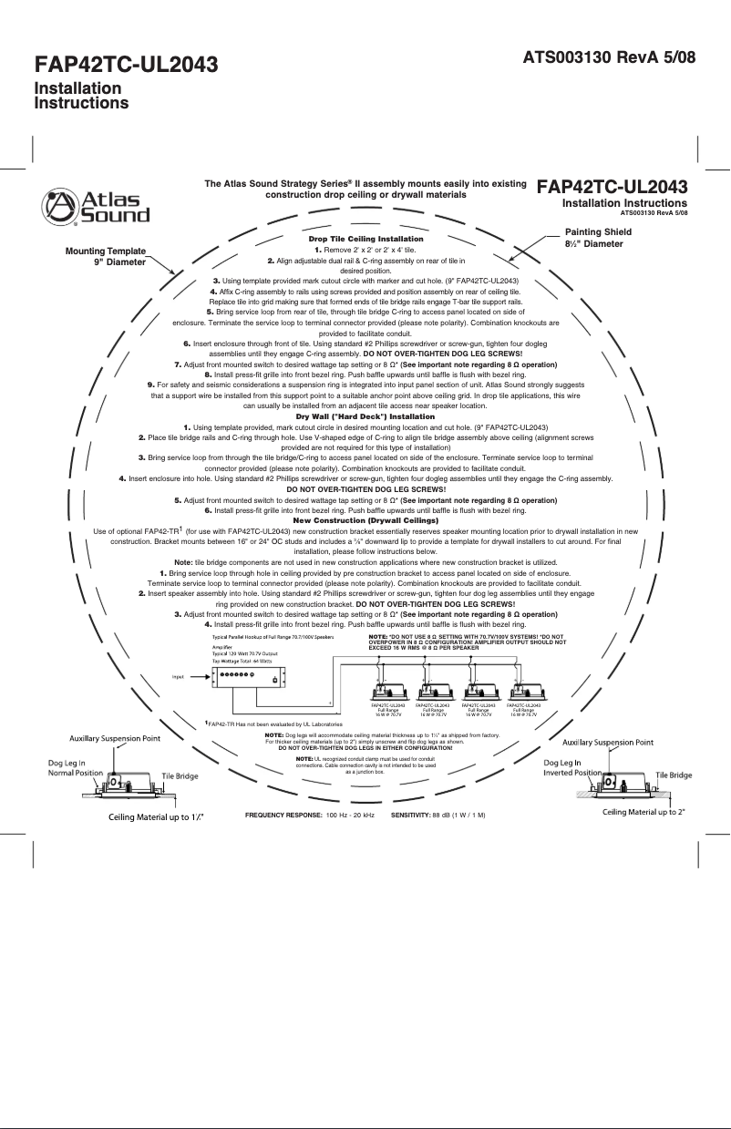 Image de la première page du manuel de l'appareil FAP42TC-UL2043