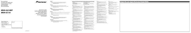 Imagen de la primera página del manual del dispositivo MVH-G110