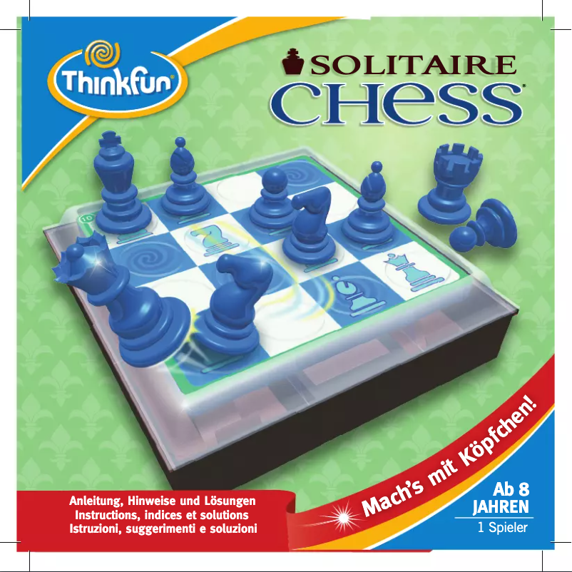 Page 1 de la notice Manuel utilisateur ThinkFun Solitaire Chess