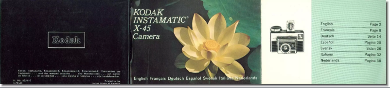 Page n°1 - Manuel utilisateur Kodak Instamatic X-45