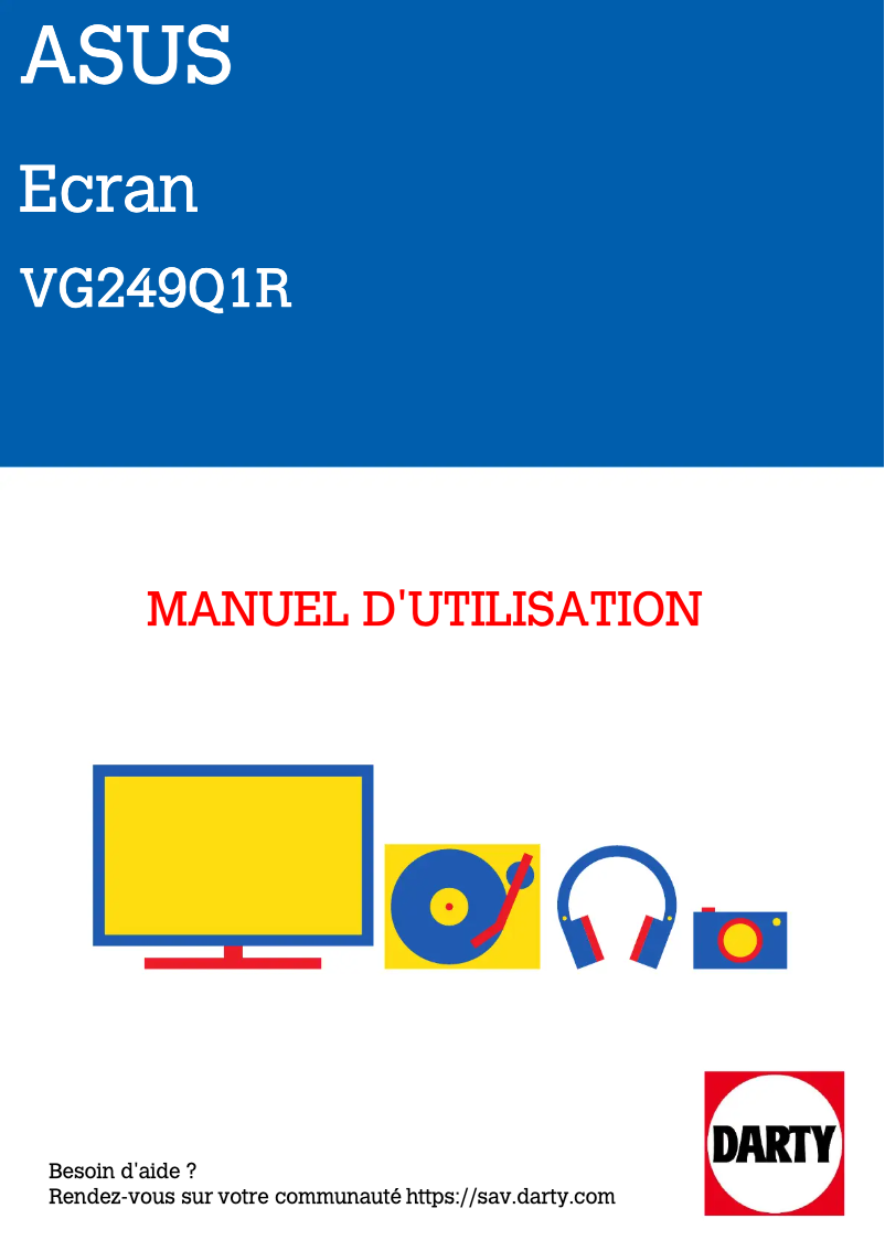 Image de la première page du manuel de l'appareil TUF Gaming VG249Q1R