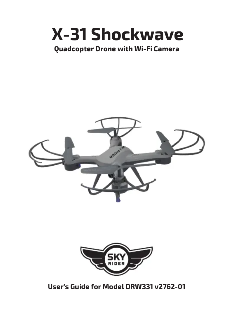 Image de la première page du manuel de l'appareil X-31 Shockwave