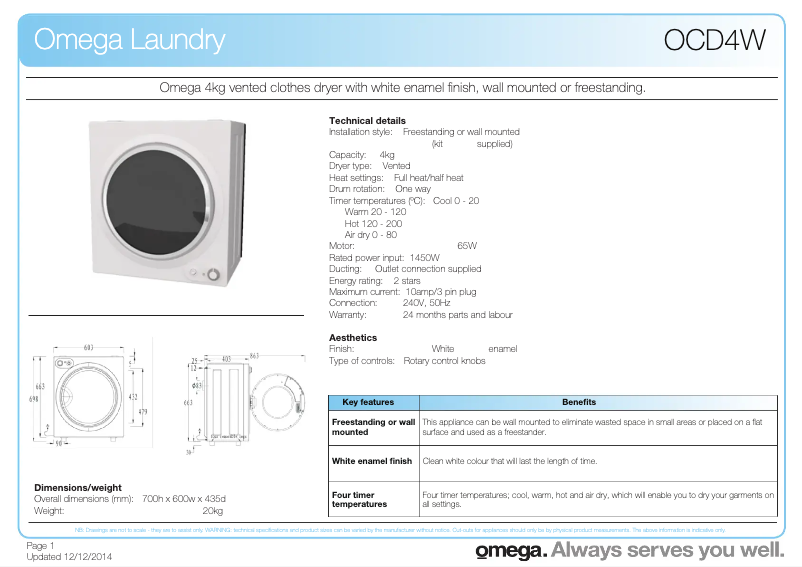 Image de la première page du manuel de l'appareil OCD4W