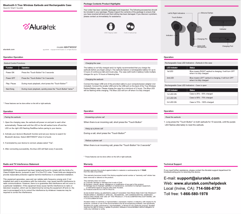 Image de la première page du manuel de l'appareil ABHTWS01F