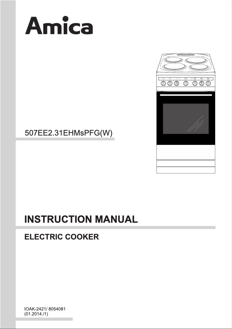 Page n°1 - Manuel utilisateur Amica 508EE2MS