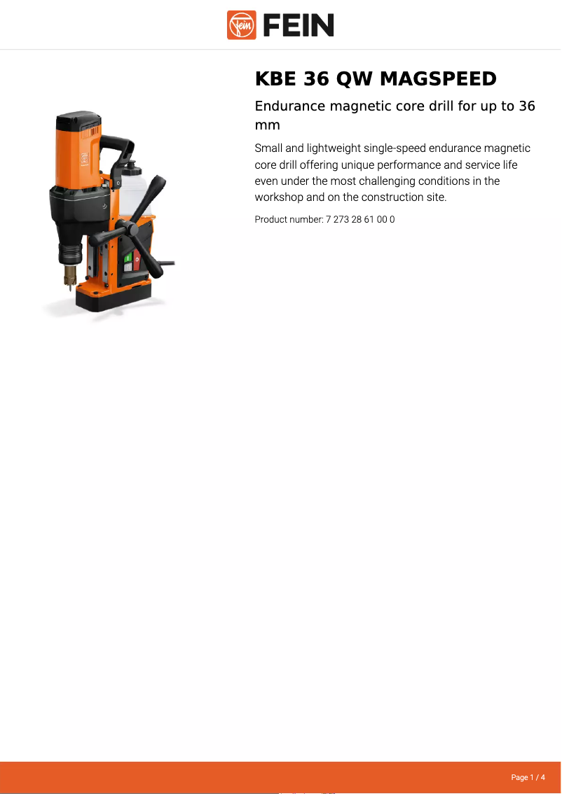 Image de la première page du manuel de l'appareil KBE 36 QW MAGSPEED