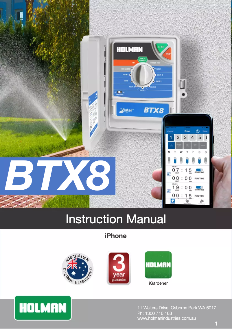 Imagen de la primera página del manual del dispositivo BTX8