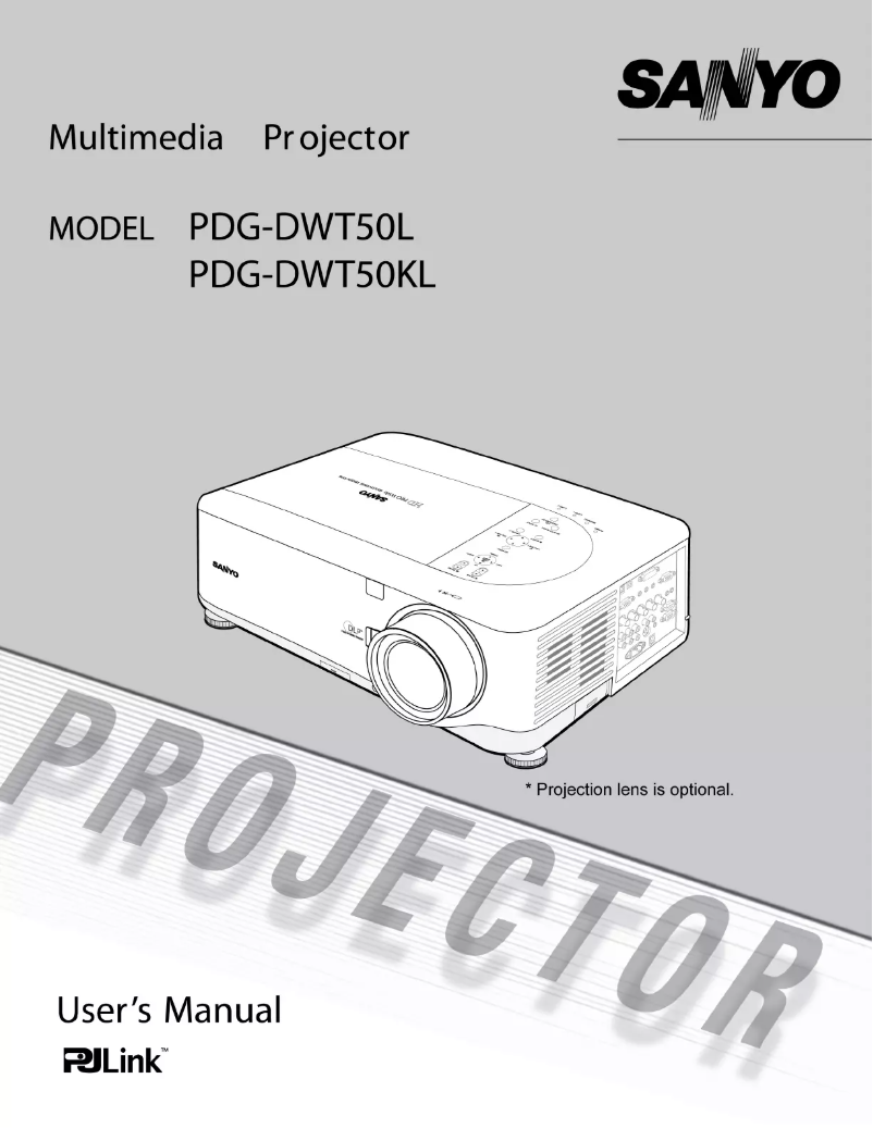 Page 1 de la notice Manuel utilisateur Sanyo PDG-DWT50L