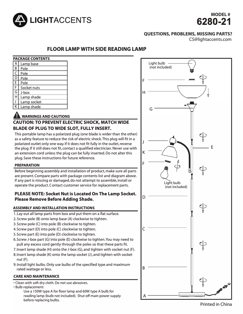 Page 1 de la notice Manuel utilisateur Lightaccents 6280-21