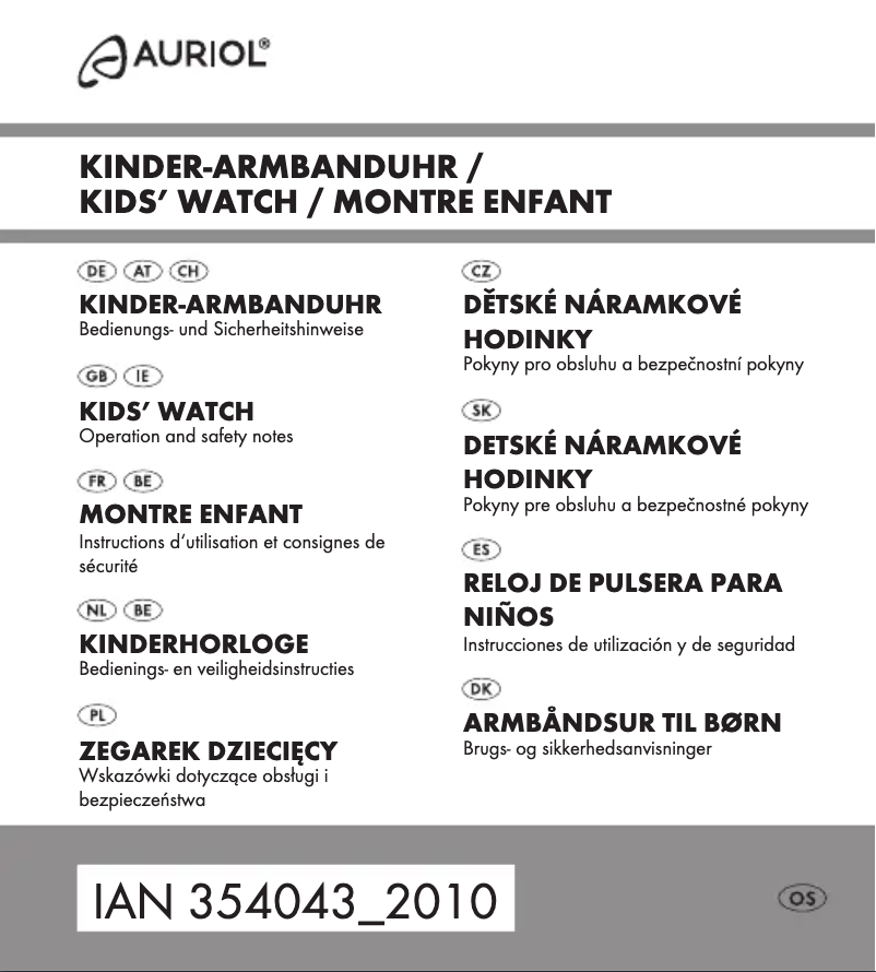 Page 1 de la notice Manuel utilisateur Auriol IAN 354043