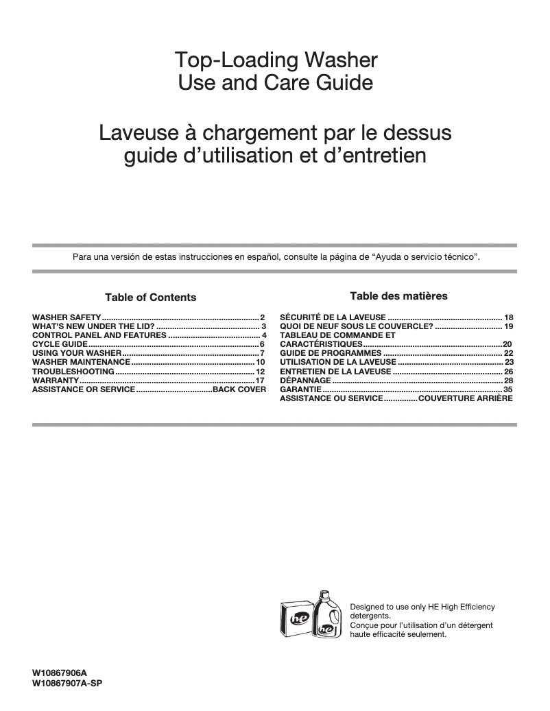 Image de la première page du manuel de l'appareil NTW4516FW