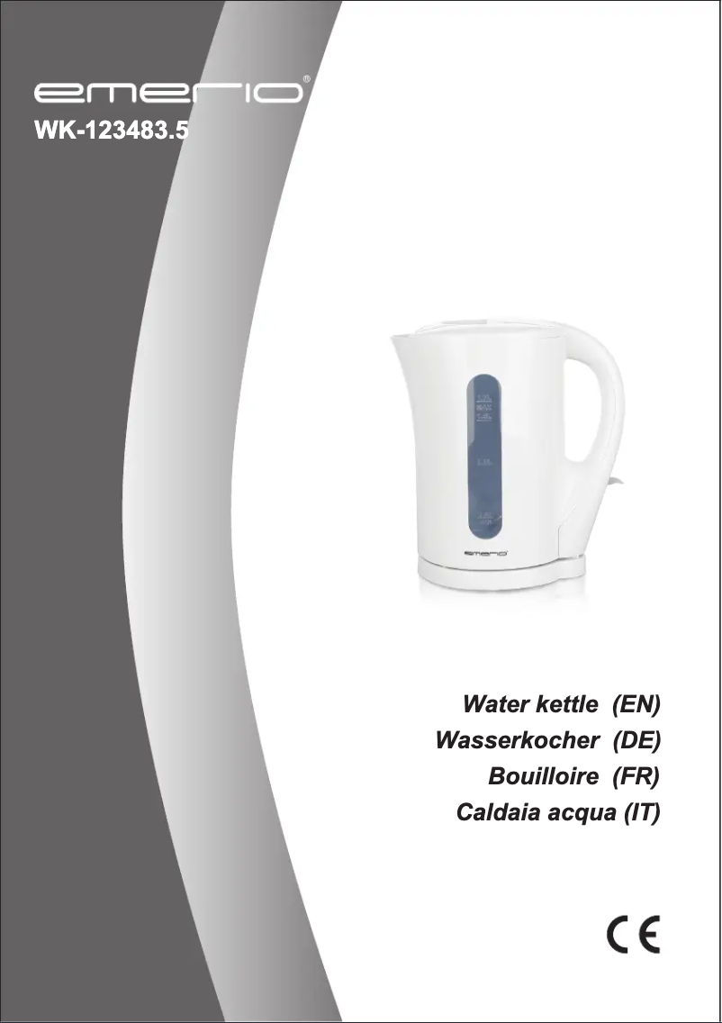 Page 1 de la notice Manuel utilisateur Emerio WK-123483.5