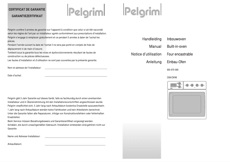 Image de la première page du manuel de l'appareil OSK975