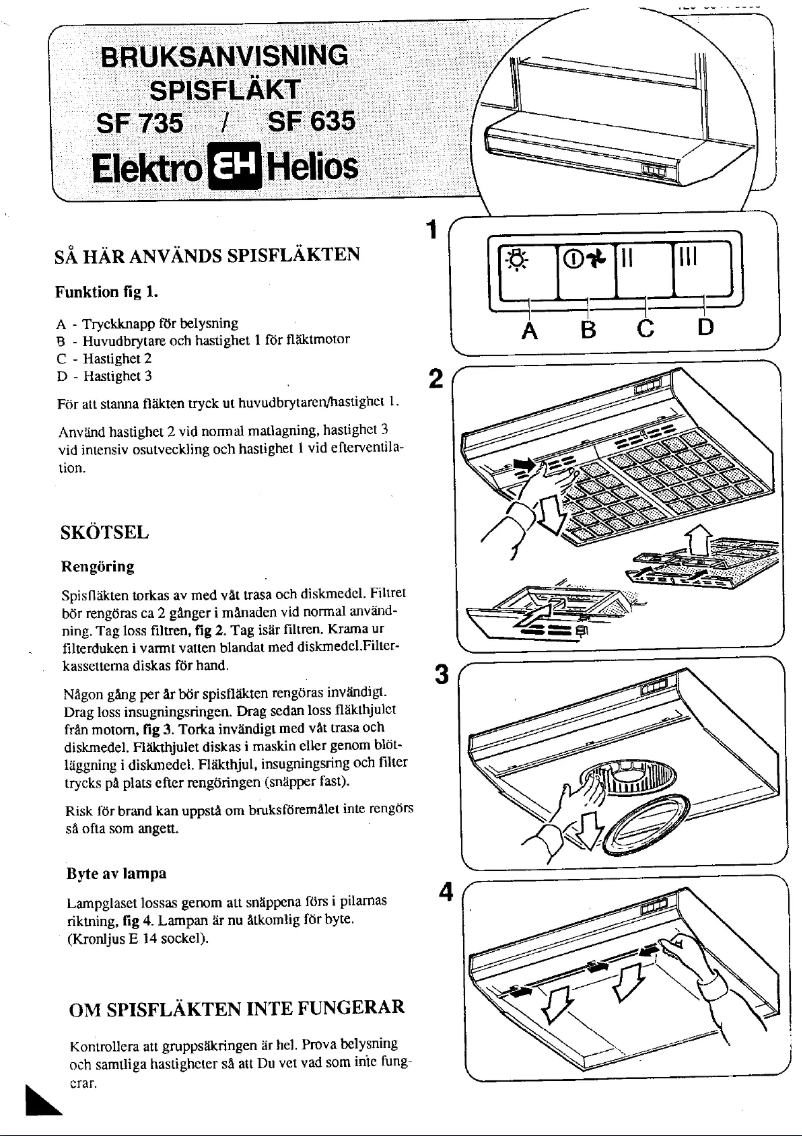 Page 1 de la notice Manuel utilisateur Elektro Helios SF735