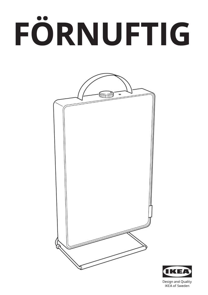 Image de la première page du manuel de l'appareil Förnuftig